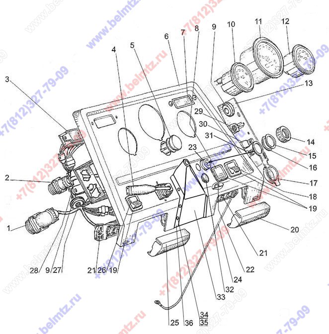 Панель приборов мтз 82 схема