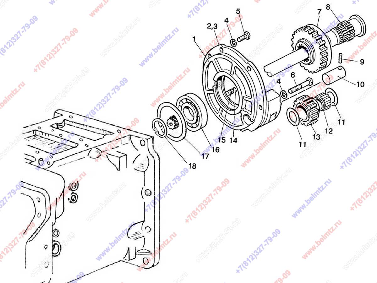 Корпус сцепления мтз 80 схема по ремонту