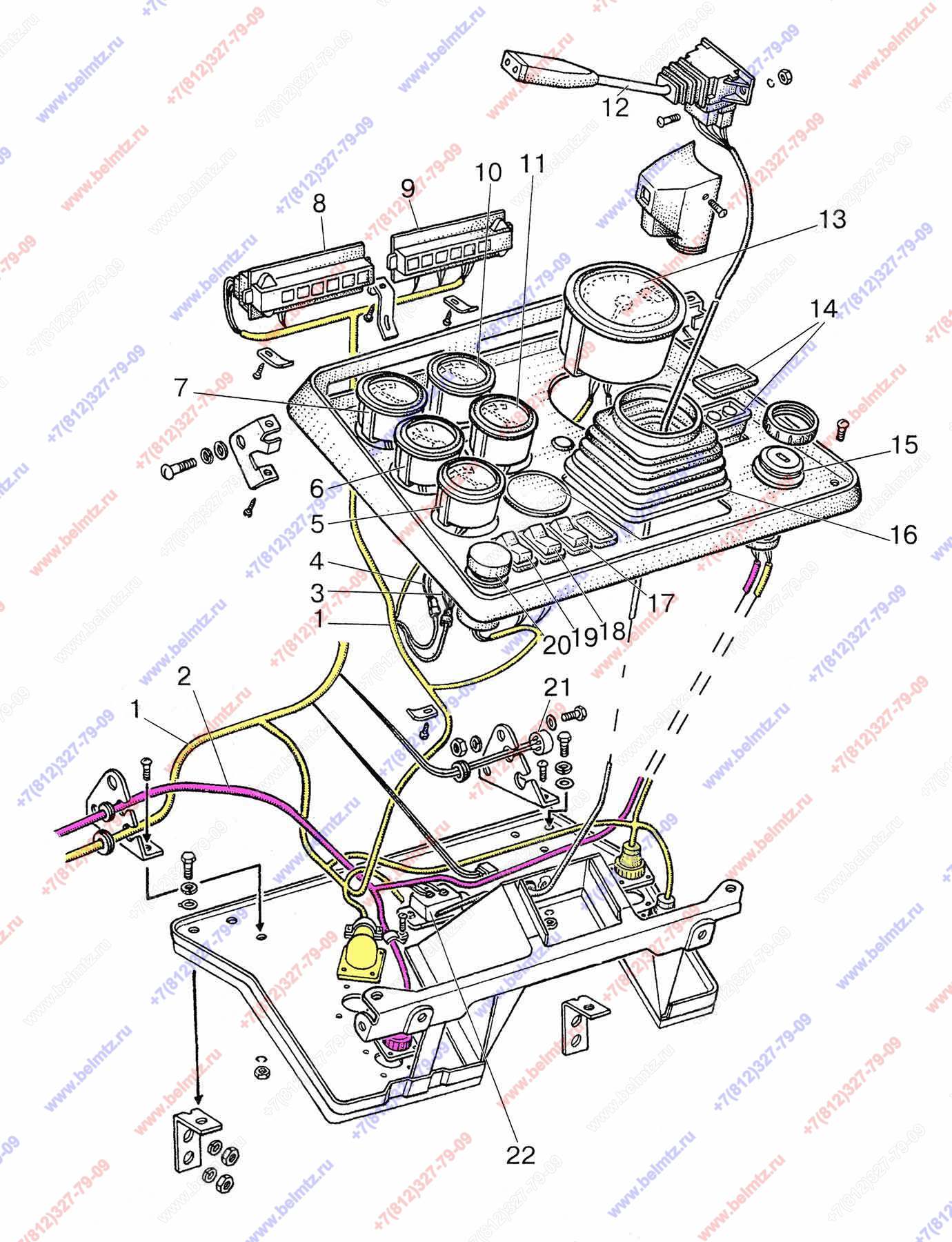 Панель приборов мтз 82 схема