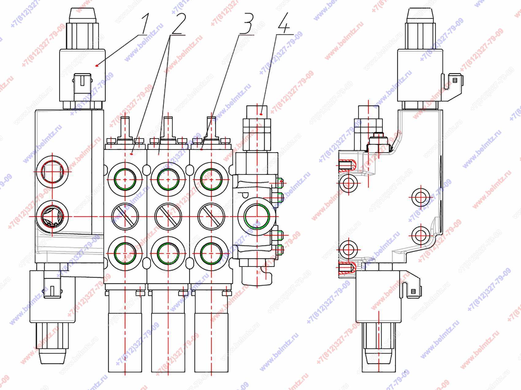 Гидрораспределитель мтз схема