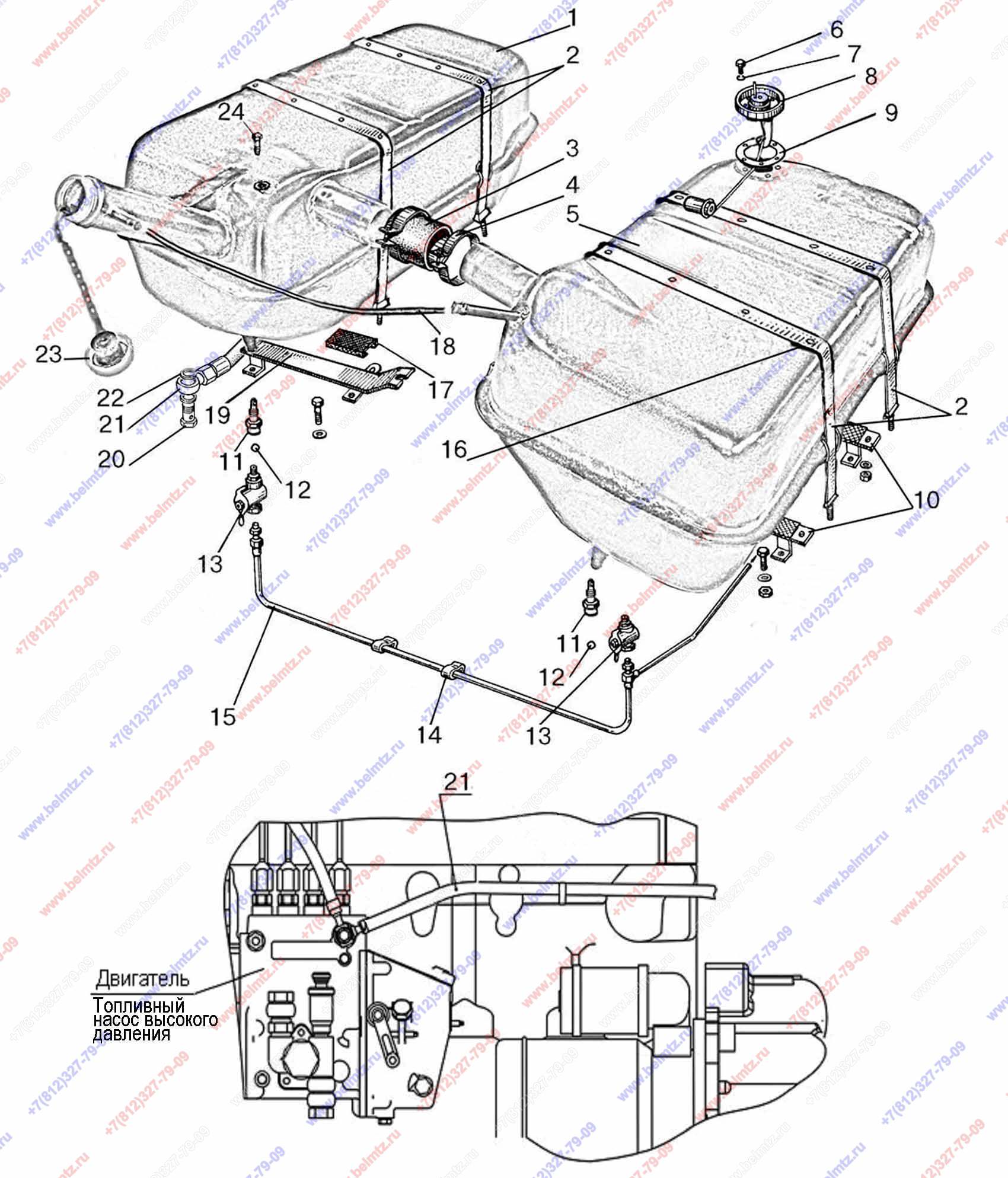 Топливная мтз схема