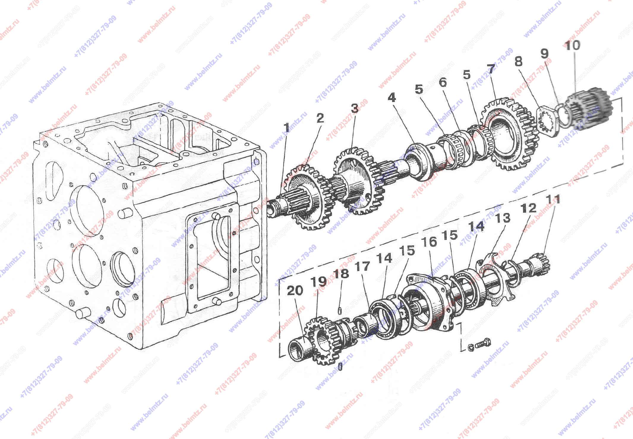 Коробка передач мтз 920 схема переключения передач